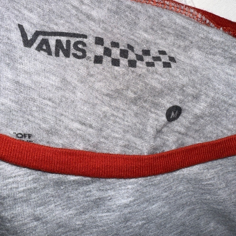 Vans Heather Gray and orange Raglan Tee - Picture 2 of 2